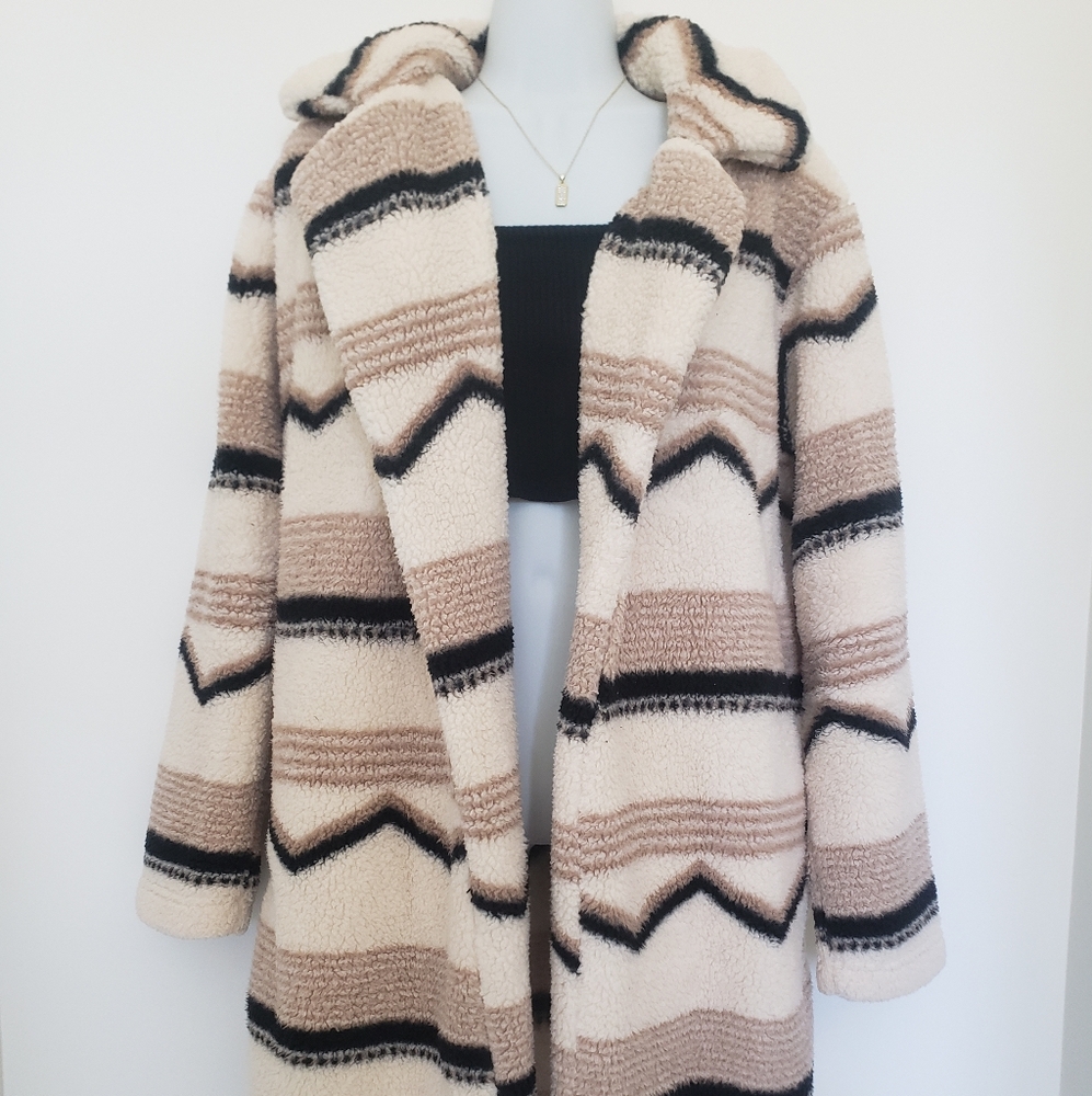 Striped Cozy Long Cardigan